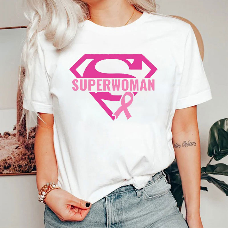 Superwoman Breast Cancer Awareness Nurse T-Shirt