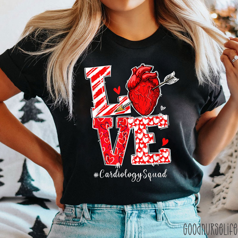 Cardiology Squad Love Nurse T-shirt