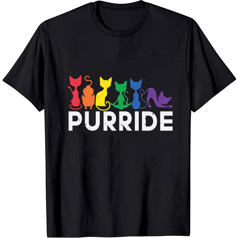Purride Lively And Colorful Cat T-shirt