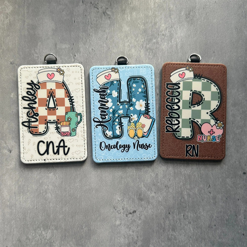 Personalized Name Title Nurse Card Holder