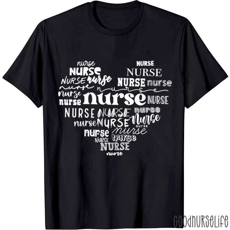 Nurse Forms A Heart Nurse T-shirt