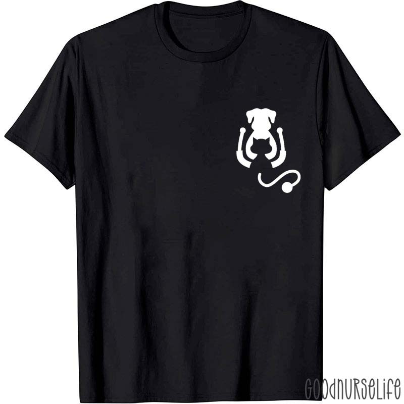 Pocket Stethoscope  Veterinarian Nurse T-Shirt