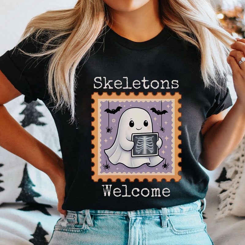 Ghostly Skeleton Welcome T-Shirt