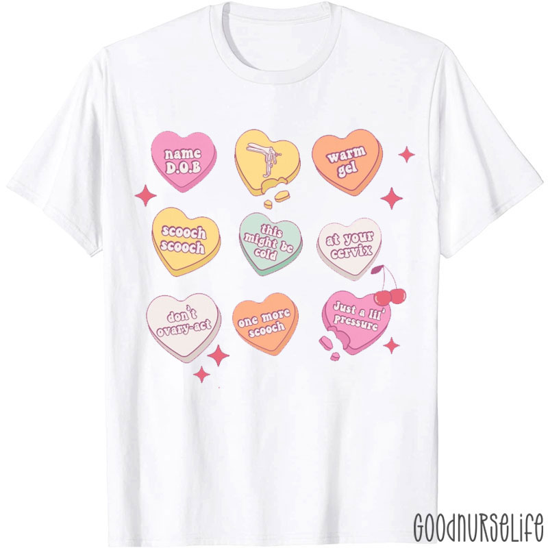 Retro Valentine's Day Gynecologist Nurse T-shirt