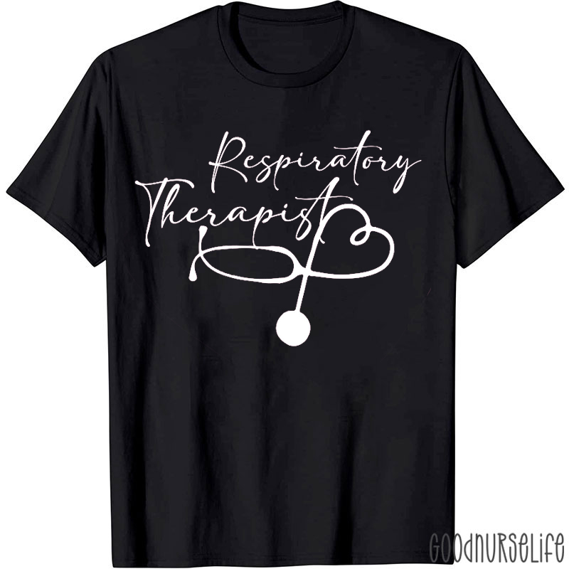 Lung Therapist Heart Stethoscope T-Shirt