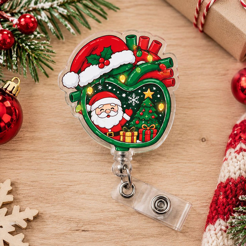 Cardiac Christmas Vibe Badge Reel