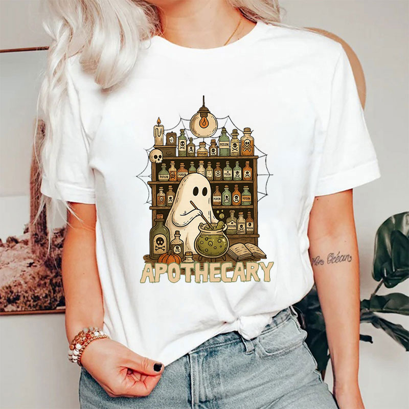 Halloween Apothecary With Ghost Nurse T-Shirt