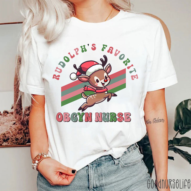 Personalized Rudolph's Favorite Nurse T-shirt