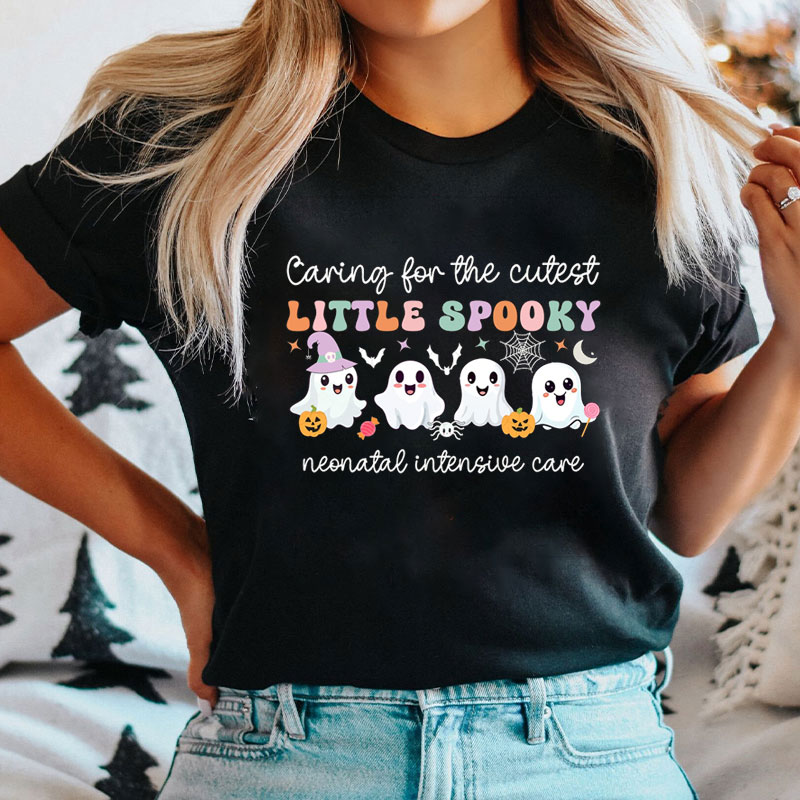 Caring for the Cutest Little Spooky NICU  Nurse T-Shirt