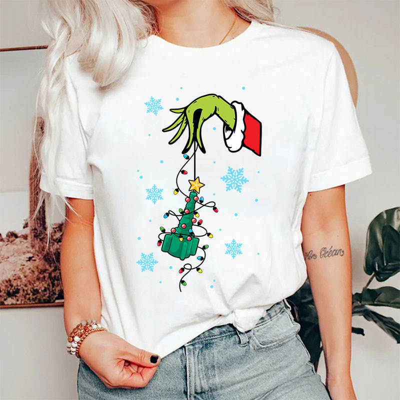 Festive Hand With CT Tree Ornament T-Shirt