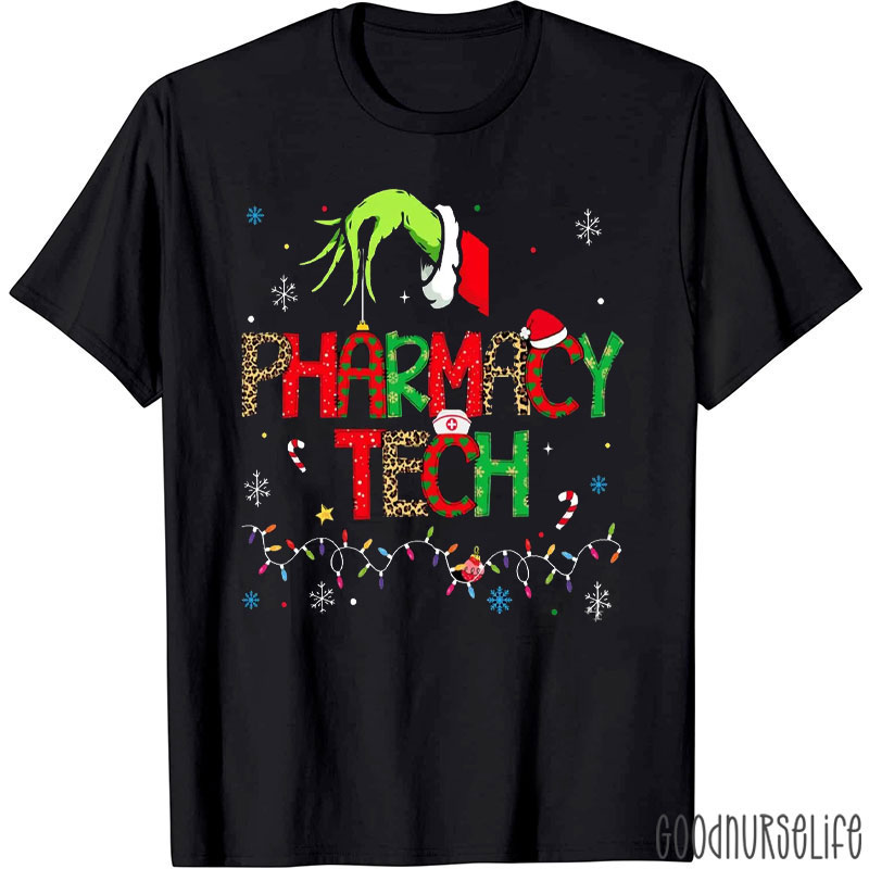 Personalized Christmas Festive Hand Nurse T-Shirt