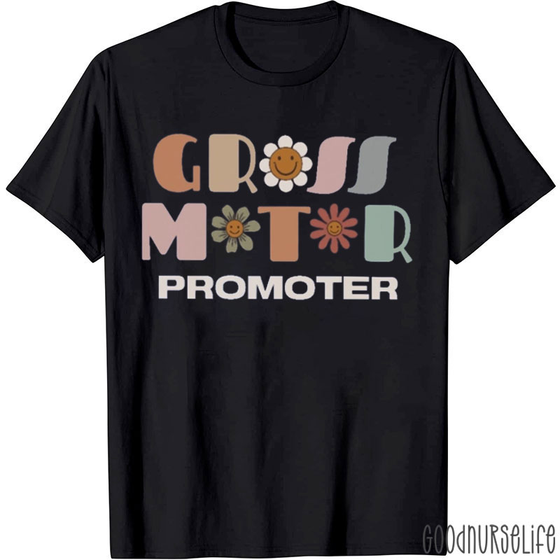 Cross Motor Promoter Flower Nurse T-Shirt