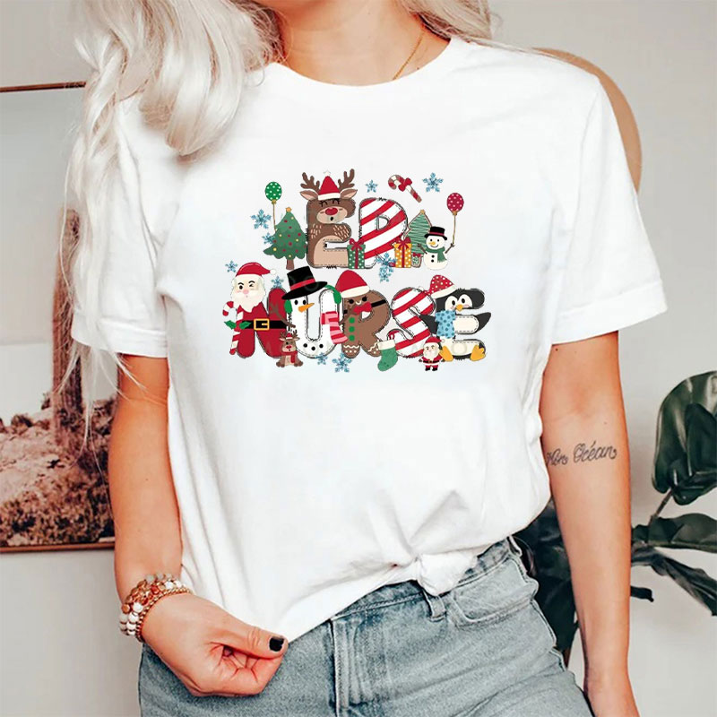 Festive ER Nurse Character Nurse T-Shirt