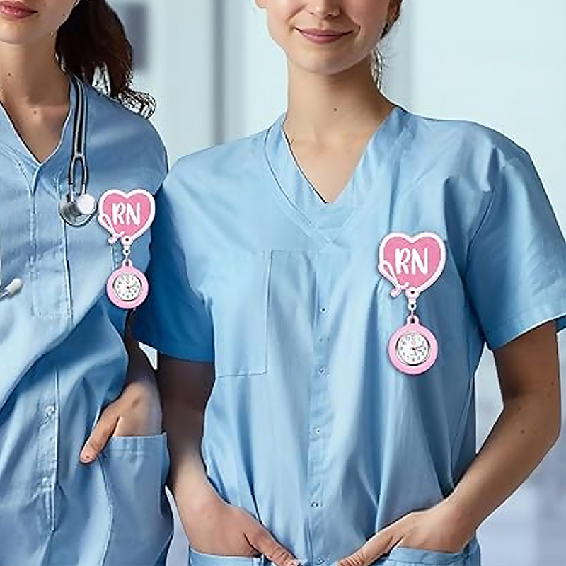 Clock Glitter Acrylic Badge Reel