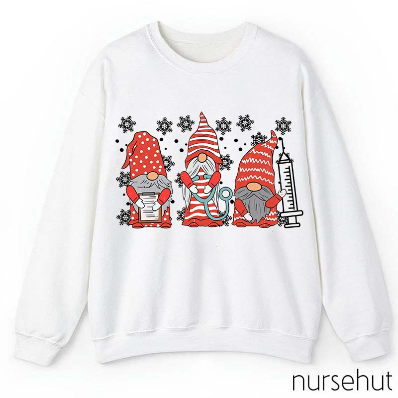 Gnomes Christmas Vibes Nurse Sweatshirt