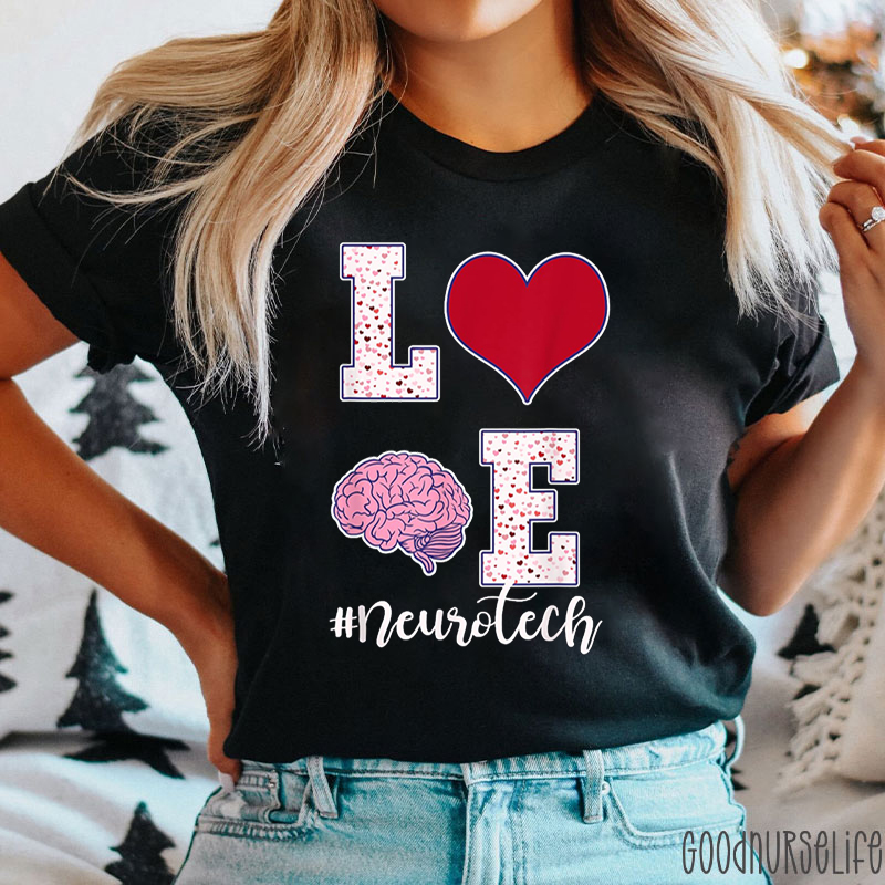 Neuro Tech Valentine's Day Nurse T-Shirt
