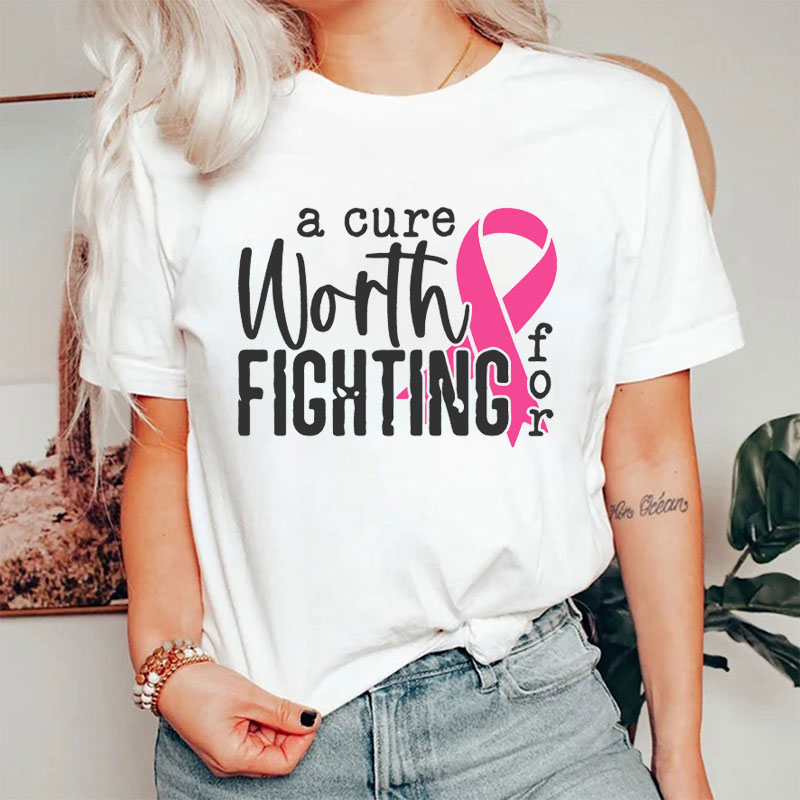Breast Cancer Cure And Fight For Hope Nurse T-Shirt