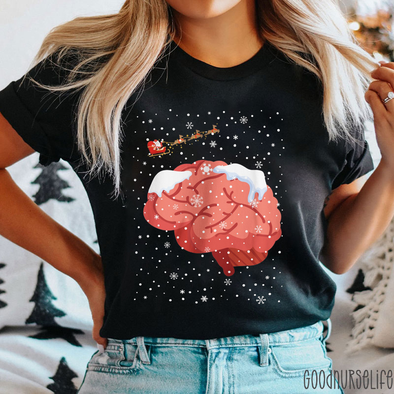 Anatomy Brain Christmas Neuro Nurse T-shirt
