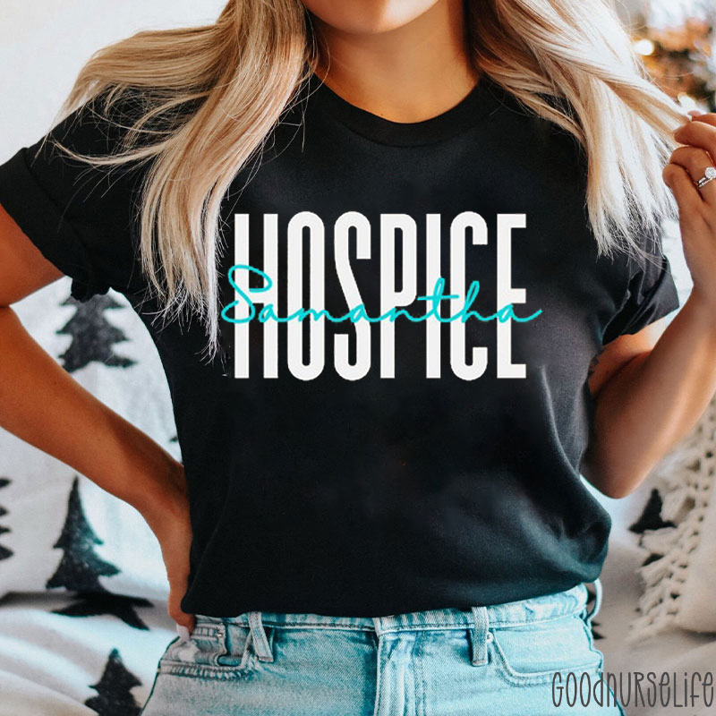 Personalized Name Hospic Nurse T-shirt
