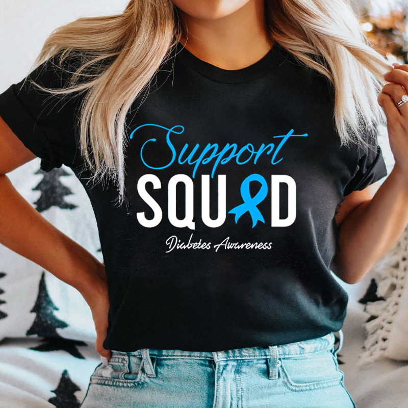 Support Squad Diabetes Awareness Nurse T-shirt