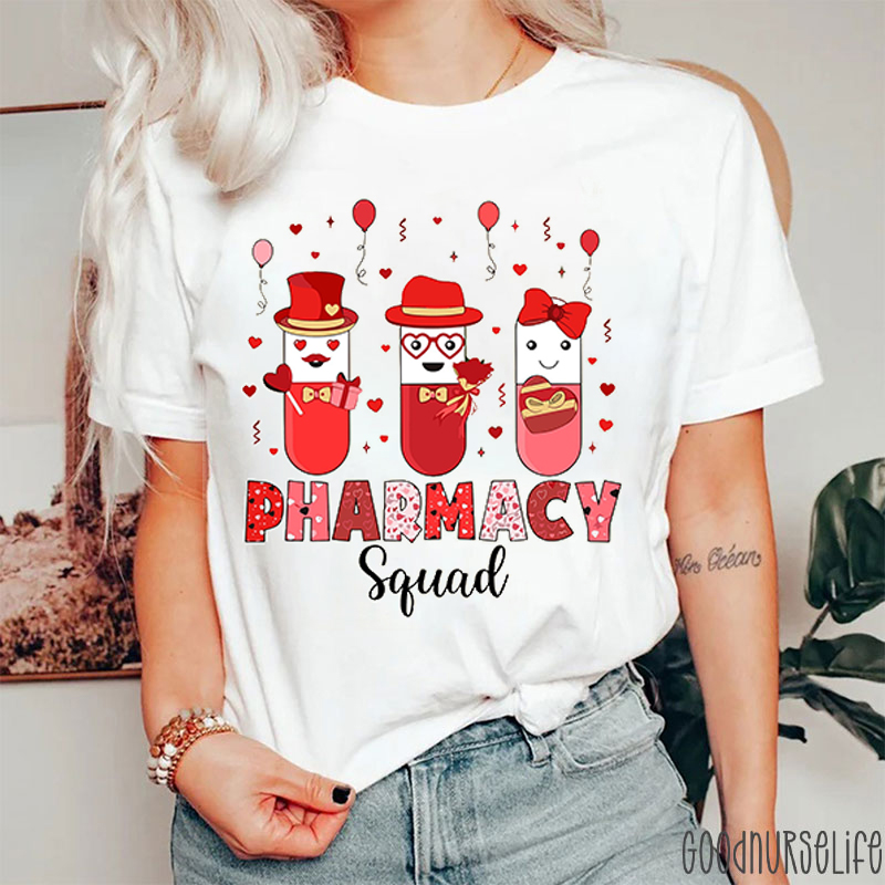 Pharmacy Squad Valentine Nurse T-shirt