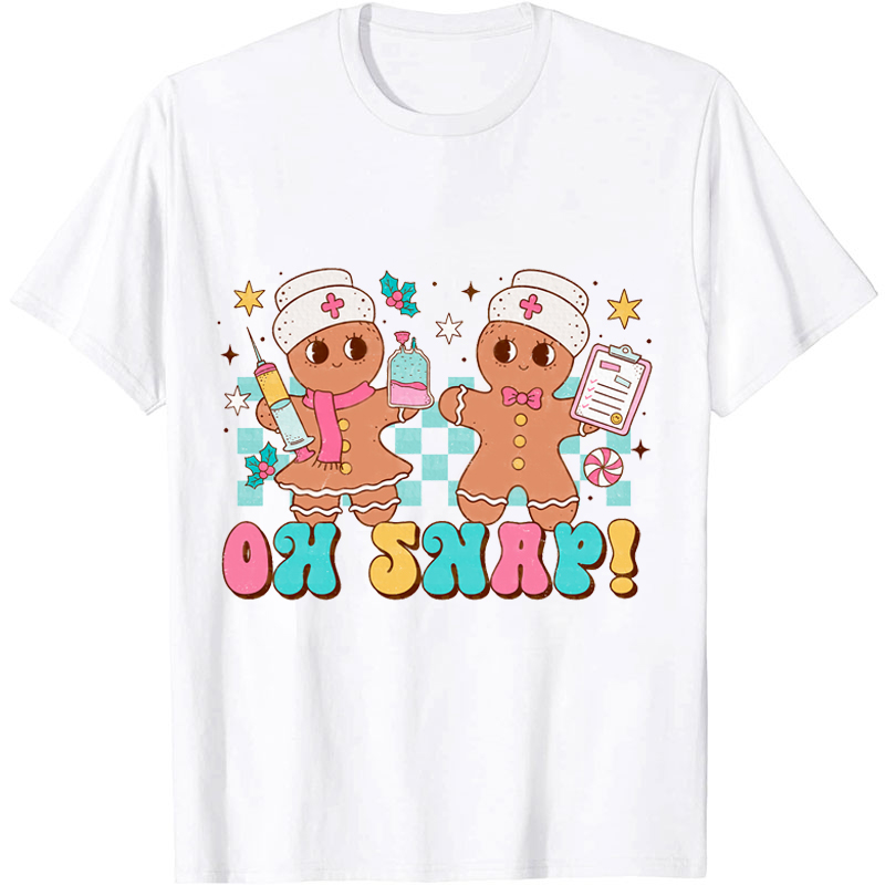 Oh Shap Gingerbread Man Nurse Christmas T-Shirt