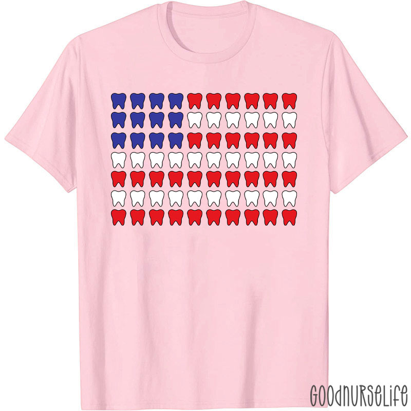 4Th Of July Hygienist Patriotic Tooth T-Shirt