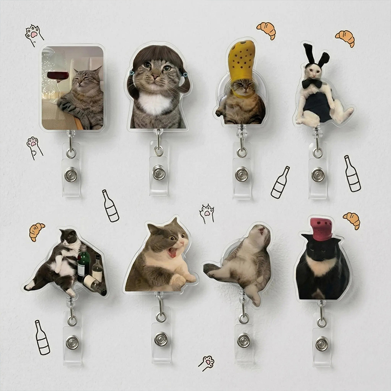 Hilarious Cat Lover Nurse Badge Reel