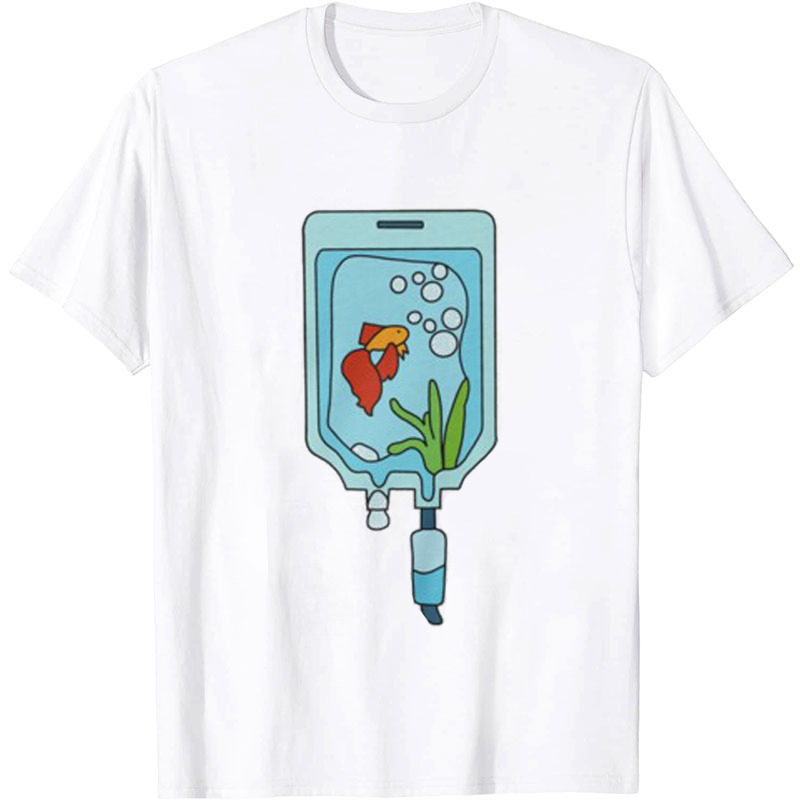 IV Fluids Fish Nurse T-Shirt