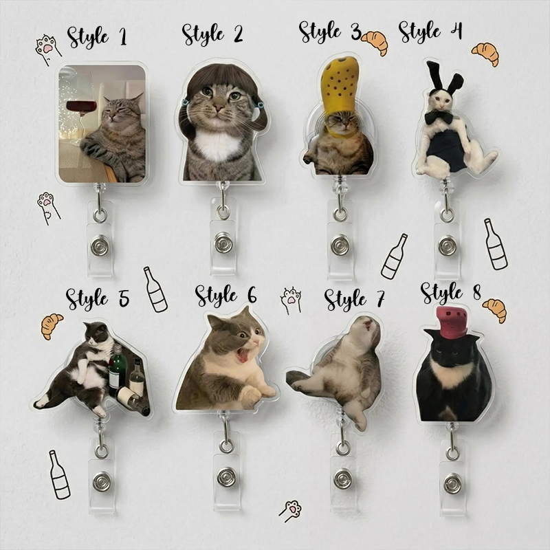 Hilarious Cat Lover Nurse Badge Reel