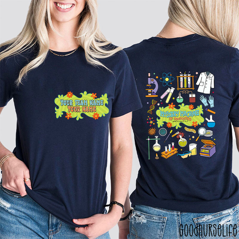 Personalized Team Name Mystery Machine Of Diagnostics  Two Sided T-Shirt
