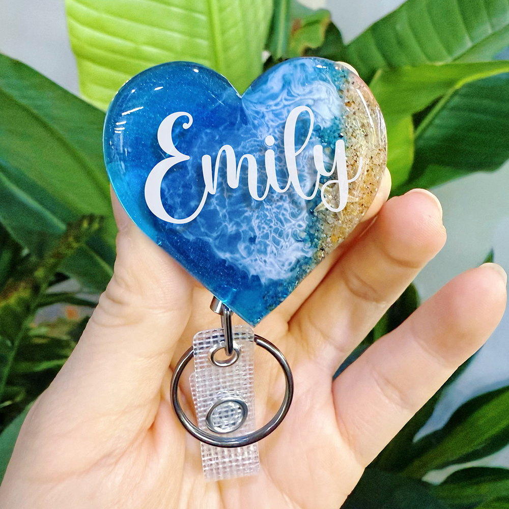 Personalized Name Ocean Nurse Badge Reel