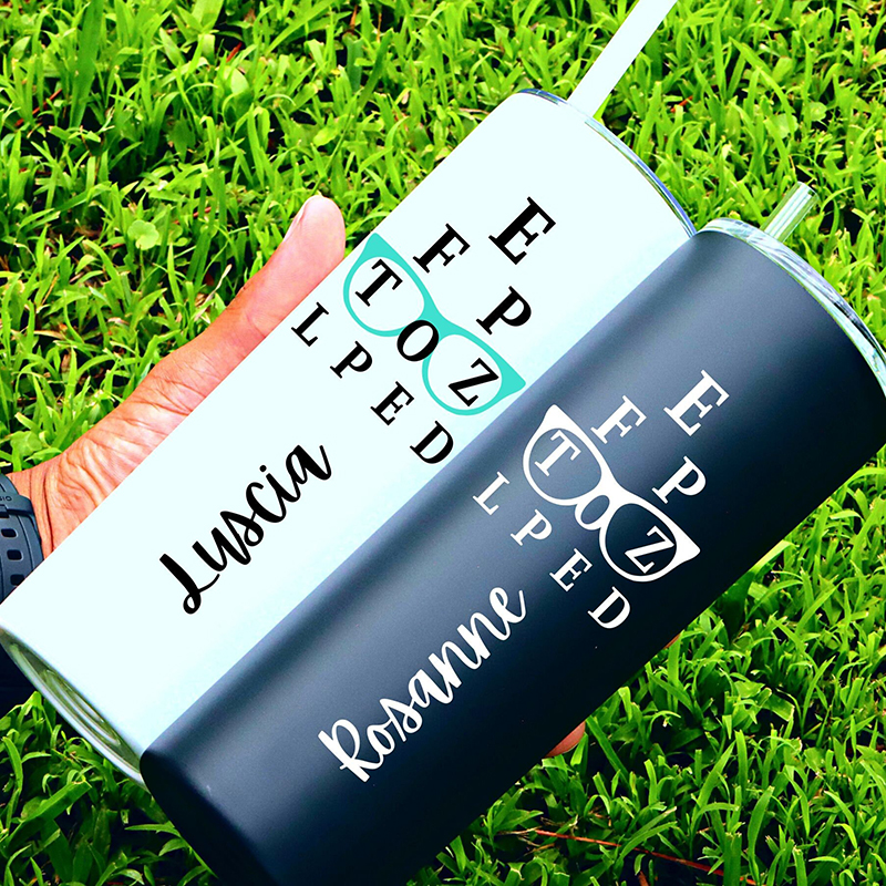 Personalized Name Optometrist Nurse Tumbler