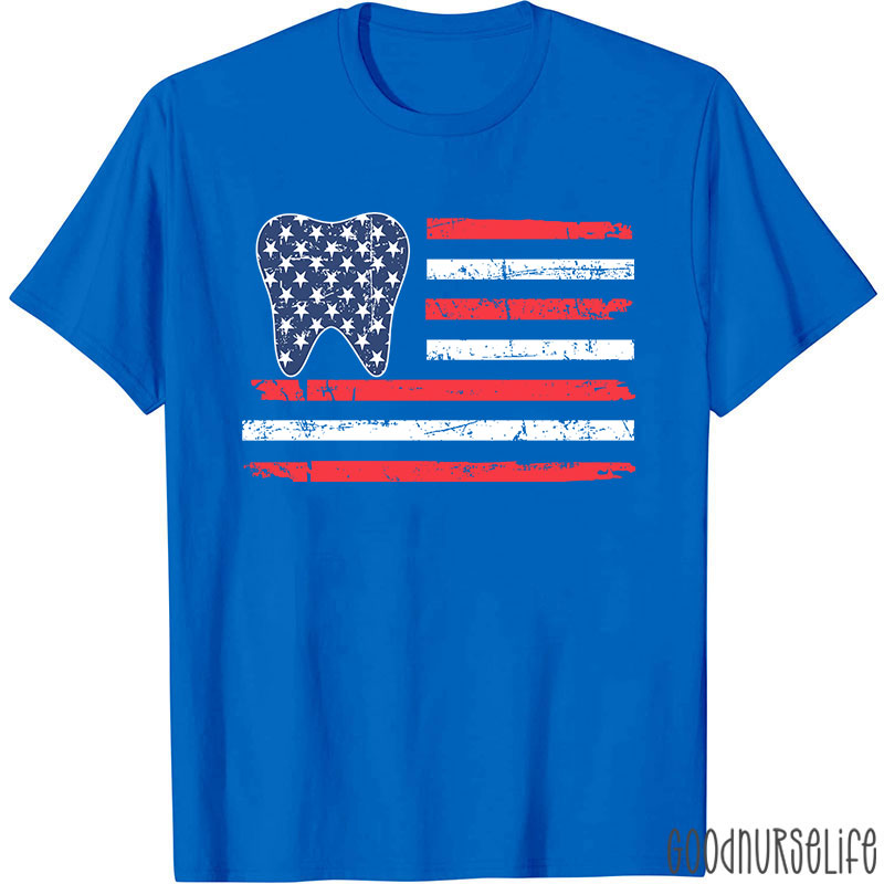 4Th Of July Dental Hygienist Patriotic Tooth T-Shirt