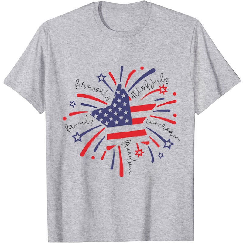 American Flag  Freedom Nurse T-Shirt