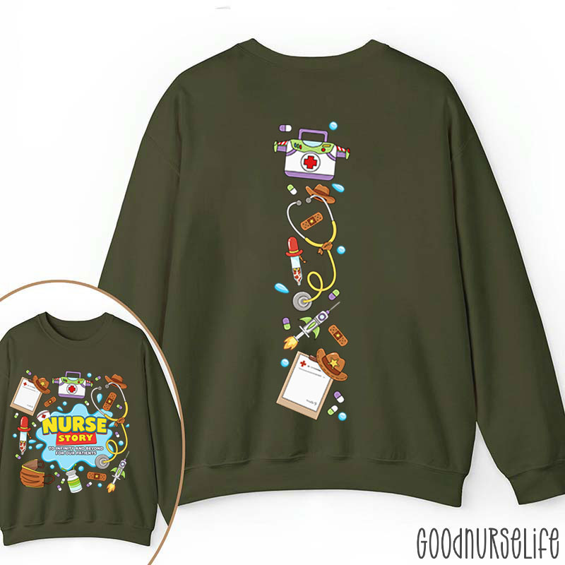 Nurse Story Medical Equipment Two Sided Sweatshirt