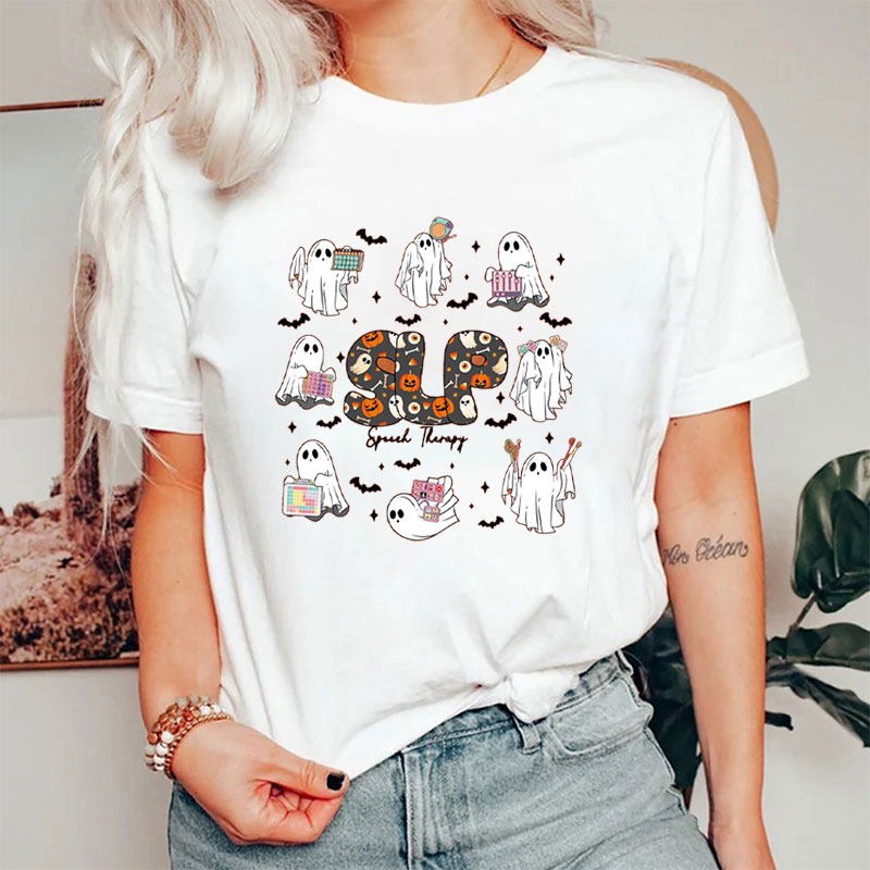 Halloween Cute And Funny Ghost SLP T-Shirt