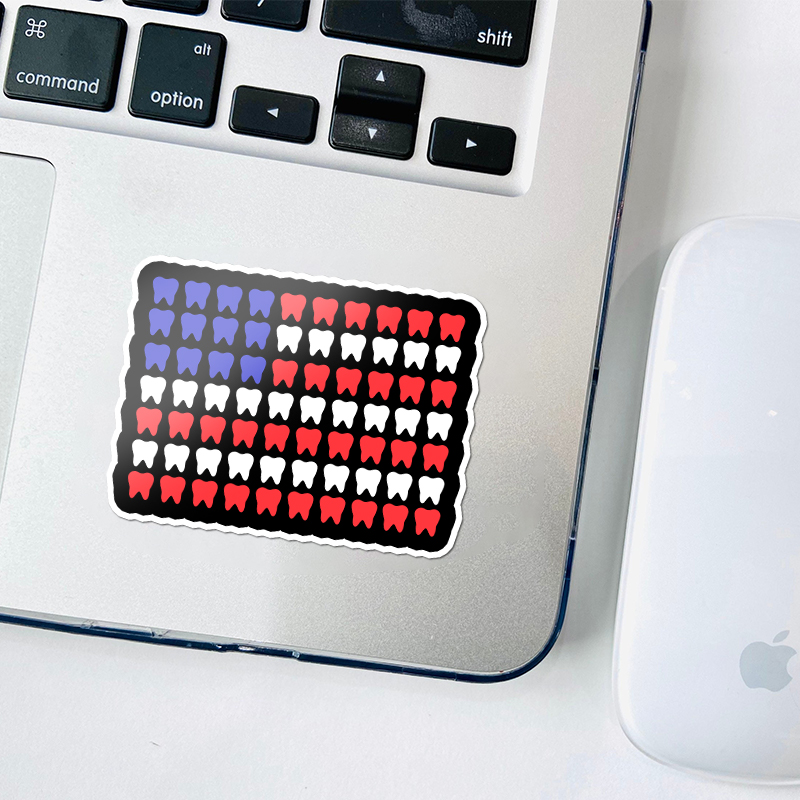 4Th Of July Hygienist Patriotic Tooth Stickers