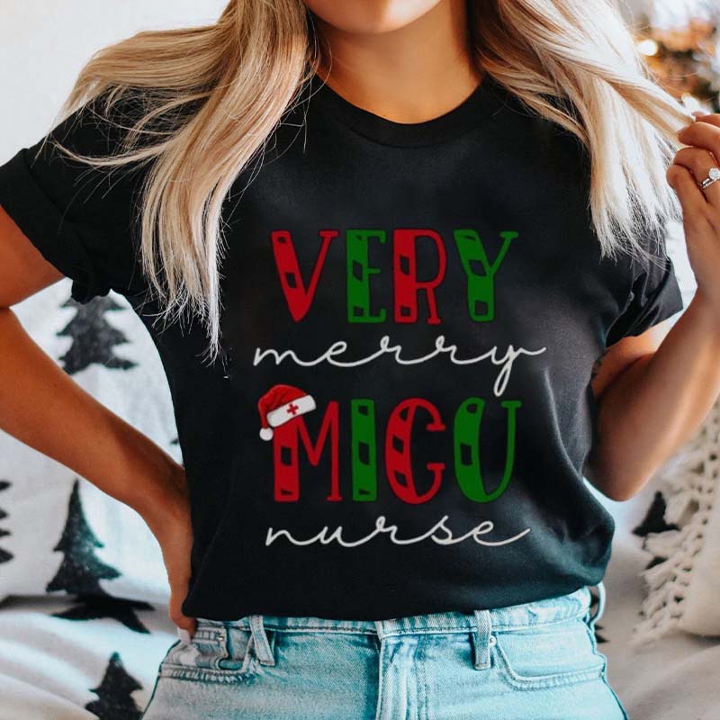 Personalized Very Merry Nurse T-Shirt