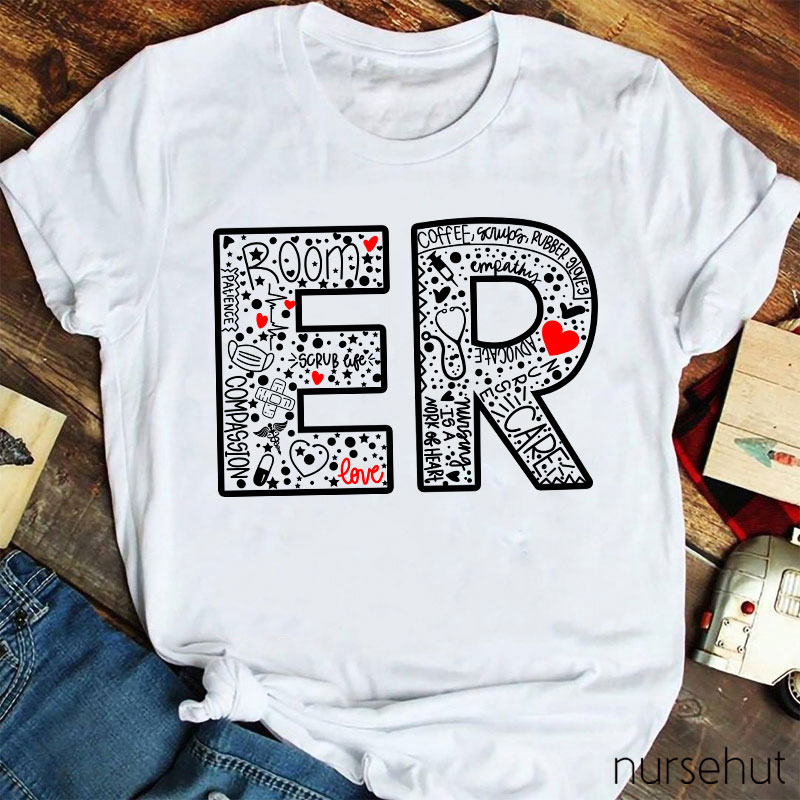 Personalized RN Love Care Compassion Empathy Nurse T-Shirt