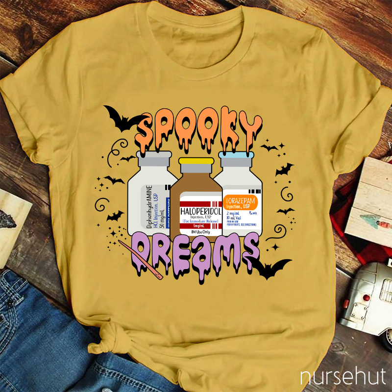 Halloween Spooky Dreams Nurse T-Shirt