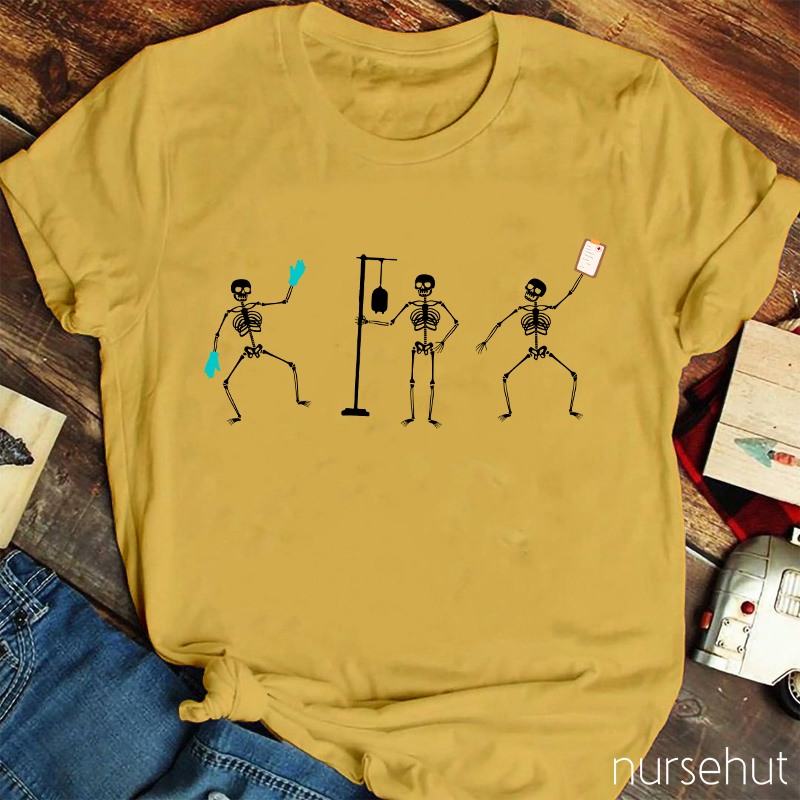 Dancing Skeleton Nurse T-Shirt