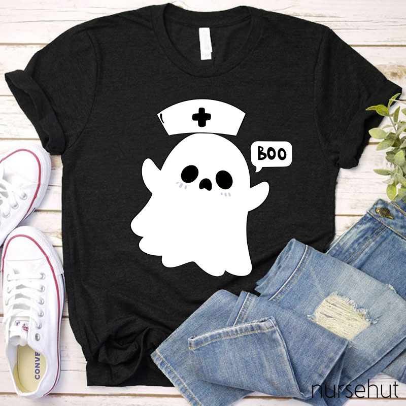 Halloween Cute Ghost Nurse T-Shirt
