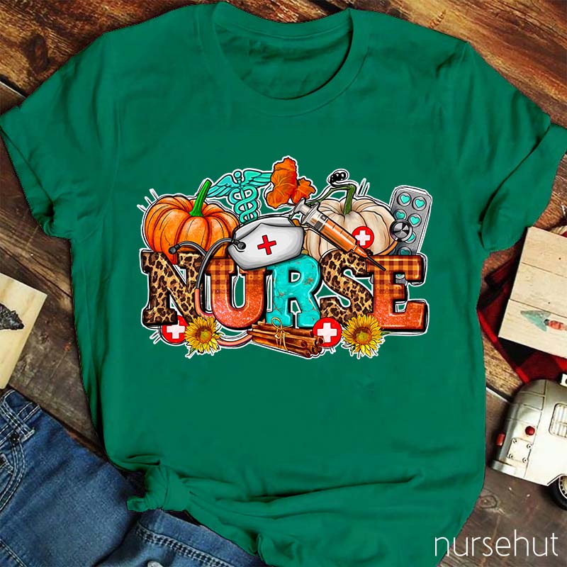Nurse With Fall Element Nurse T-Shirt