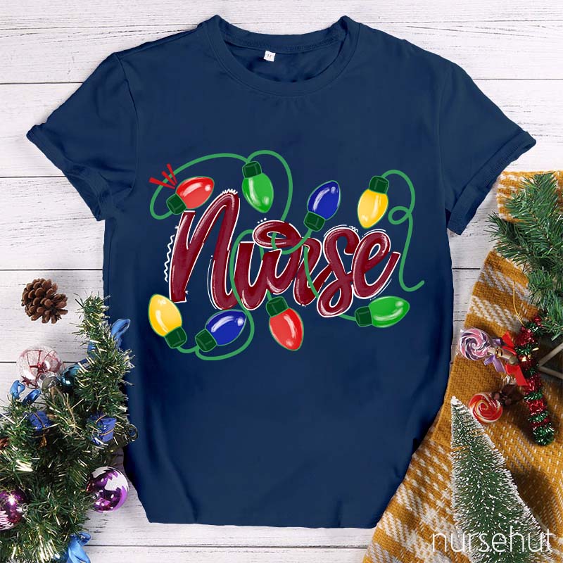 Christmas Lights Nurse T-Shirt