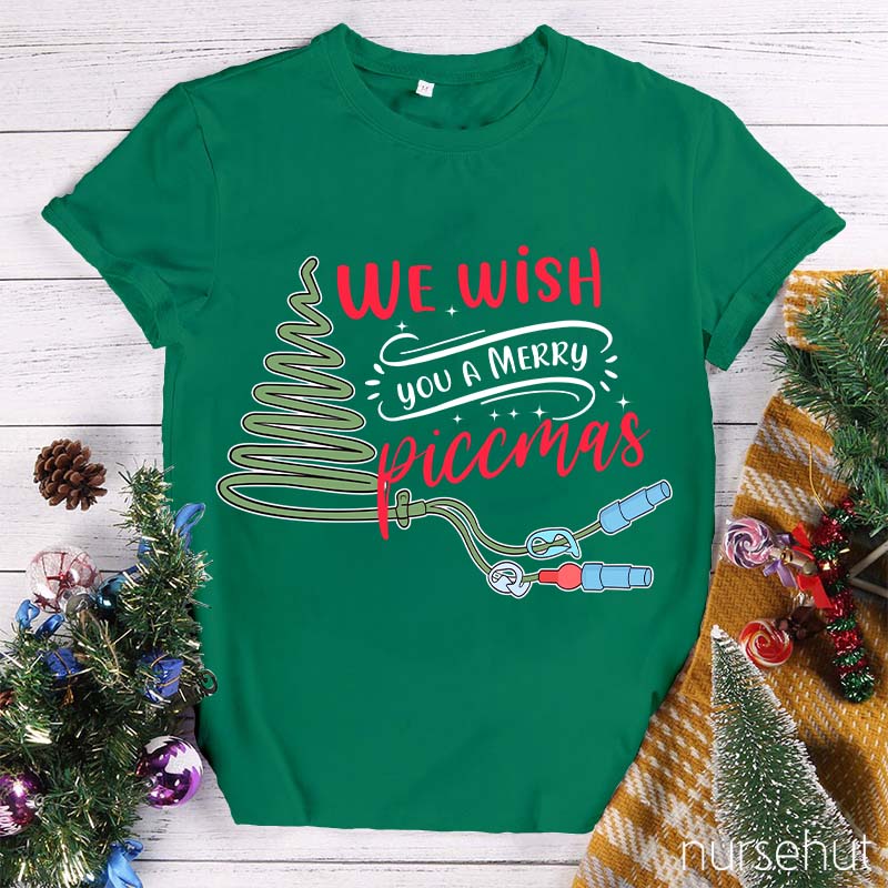 We Wish You A Merry Piccmas Nurse T-Shirt