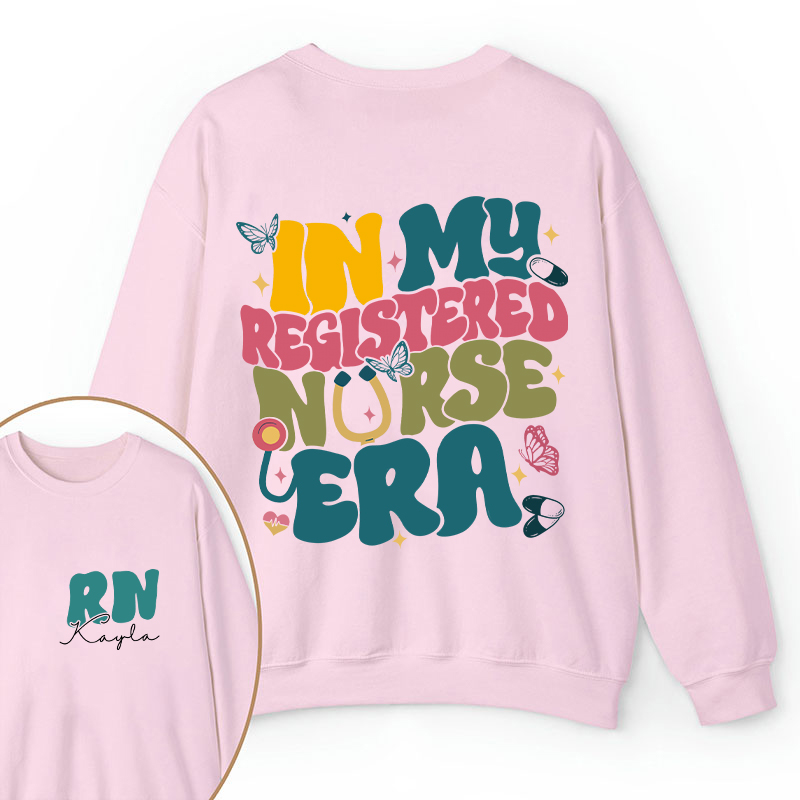 Personalized In My Nurse Era Nurse Two Sided Sweatshirt