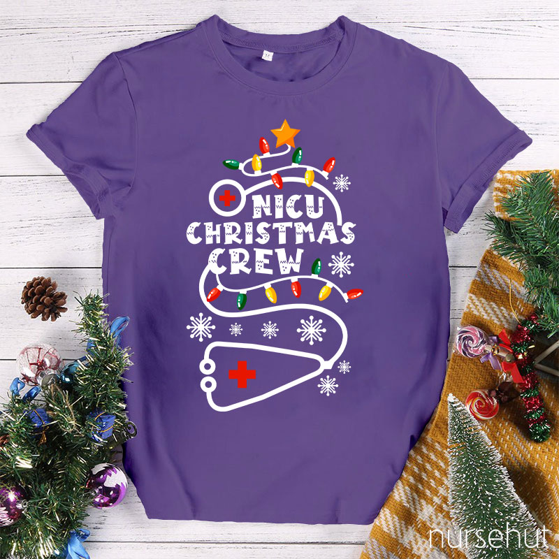 Personalized Christmas Crew Nurse T-Shirt