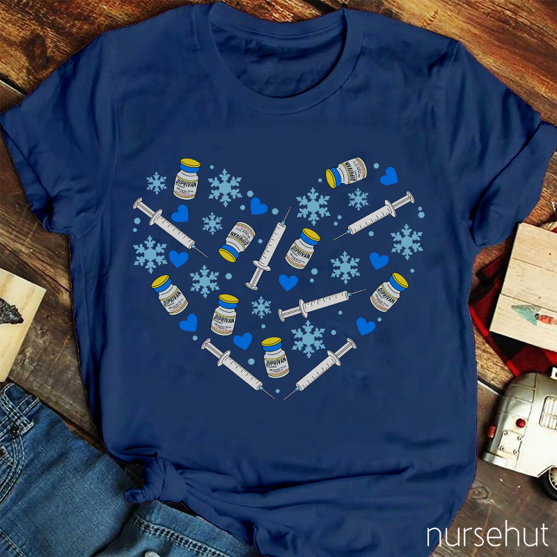 Needle Snow Love Nurse T-Shirt