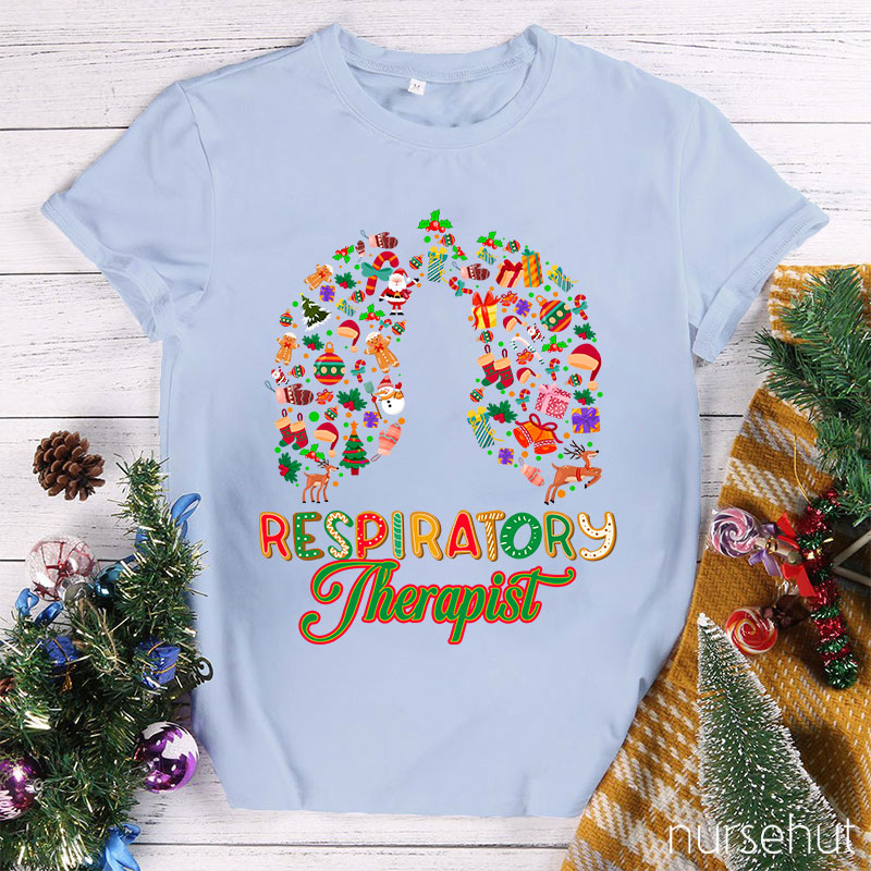 Christmas Vibes Respiratory Therapist Nurse T-Shirt